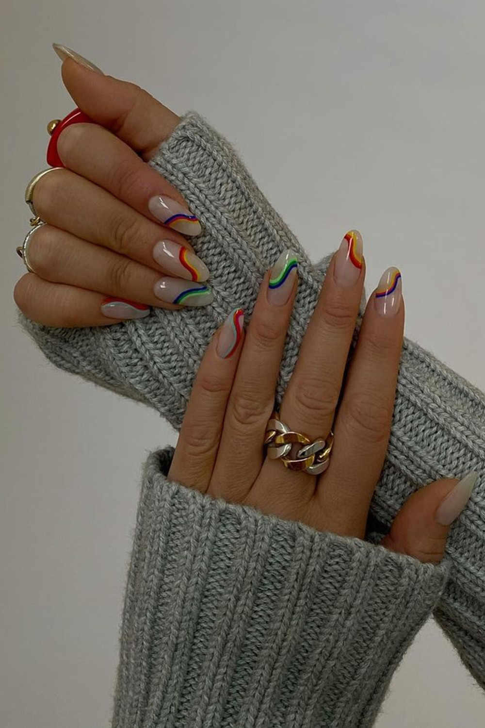 nail art, unhas coloridas e maxi anel