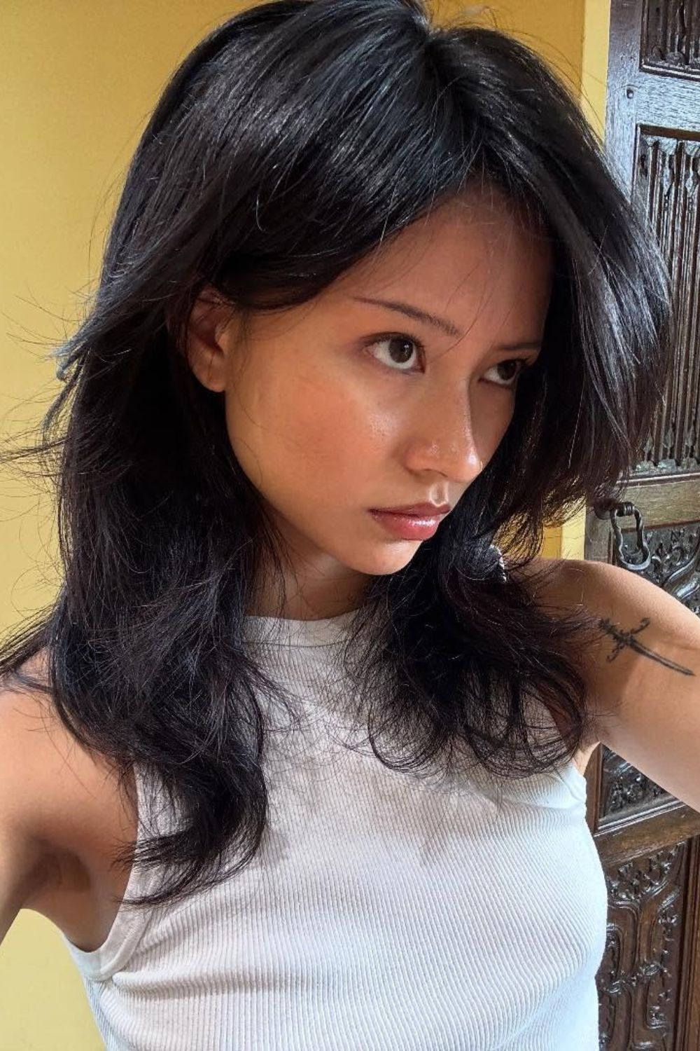 Cabelo repicado com franjão