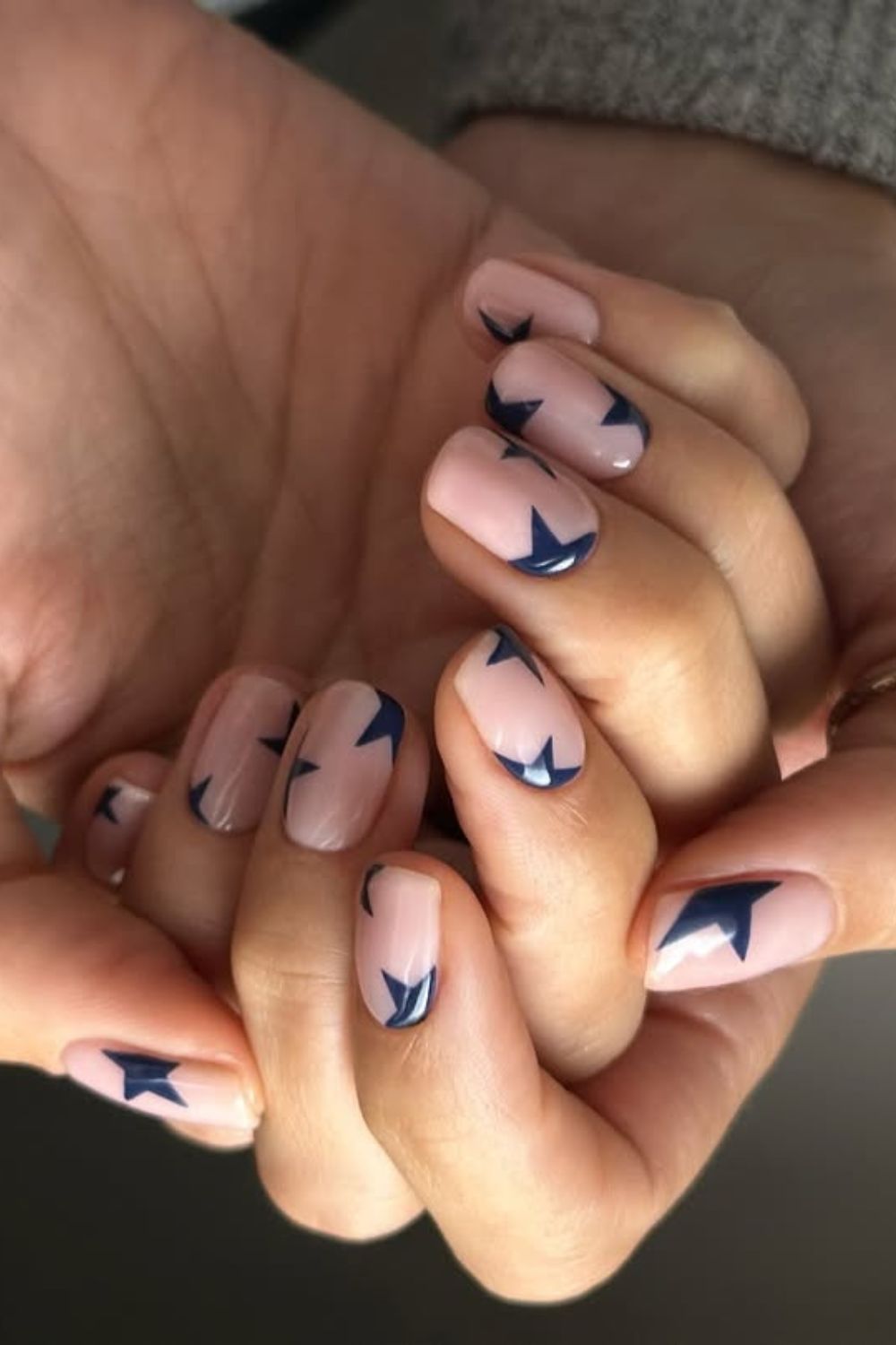 unhas carnaval, estampa de estrelas